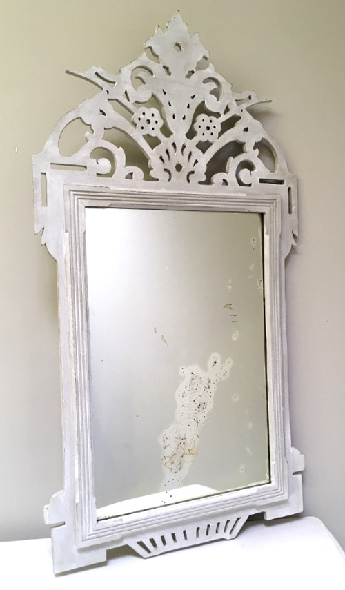 old french wooden mirror